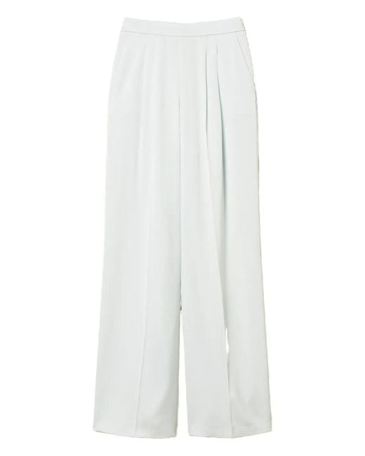Twinset White Satin Trousers