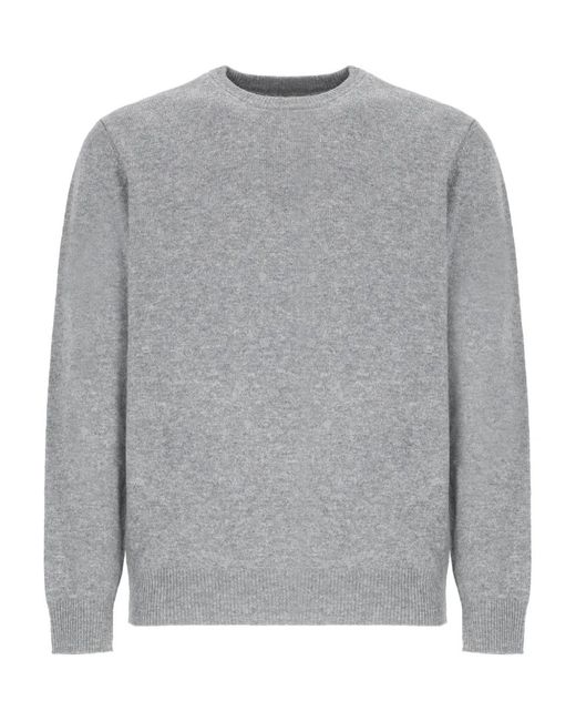 Mc2 Saint Barth Men's Gray Crew-Neck Long-Sleeved Sweater