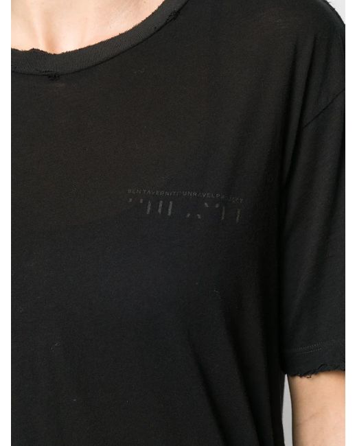 Unravel Project Black Basic Plain T-Shirt