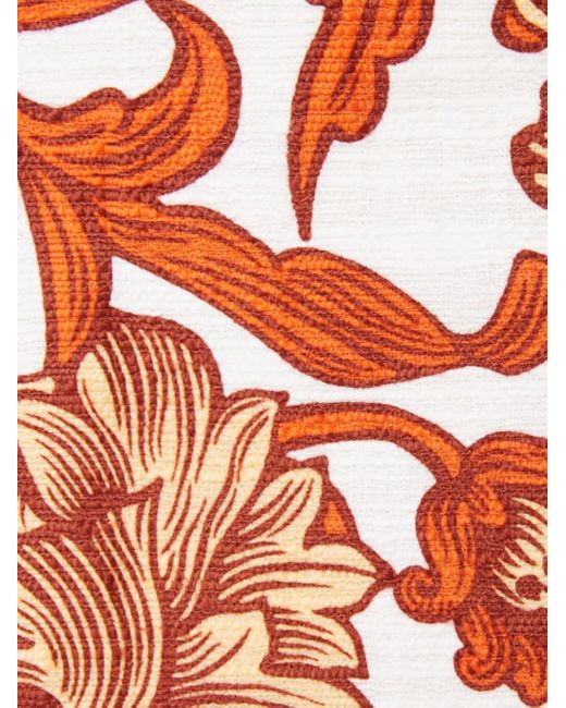 LaDoubleJ Red Baia Floral-print Miniskirt