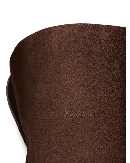 Ralph Lauren Brown Bottines Harlee En Daim