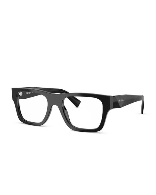 Prada Black Square-Frame Glasses for men