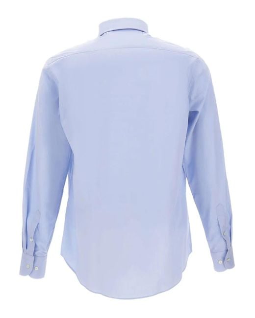 Paul & Shark Blue Button-Down Chest-Pocket Shirt for men