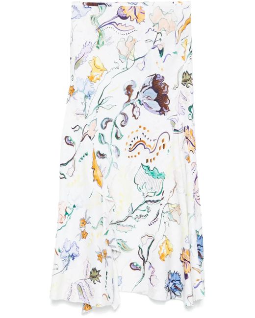 Dorothee Schumacher White Printed Maxi Skirt
