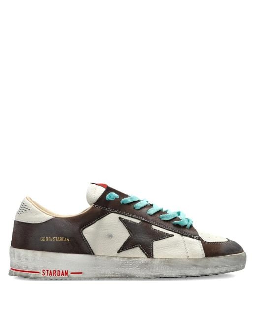 Baskets En Cuir À Détails D'Étoiles Golden Goose Deluxe Brand pour homme en coloris Natural
