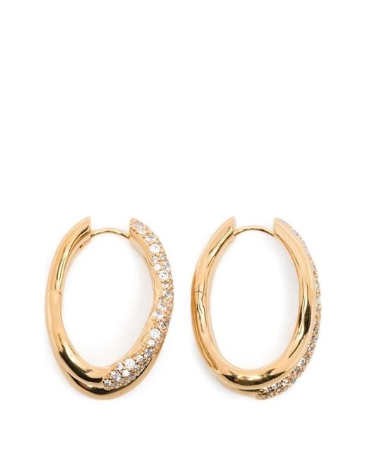Missoma Metallic Molten Double Embellished Hoop Earrings