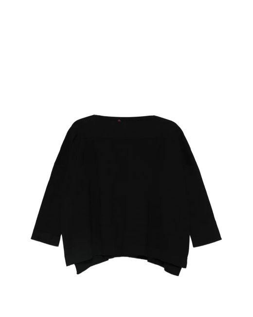 Daniela Gregis Black Blouse À Manches Trois-Quarts
