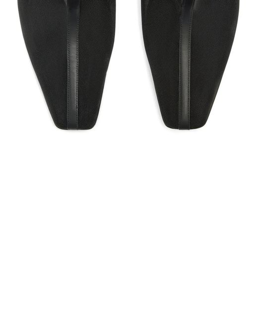 Courreges Black Melting Mesh Wedge Boots