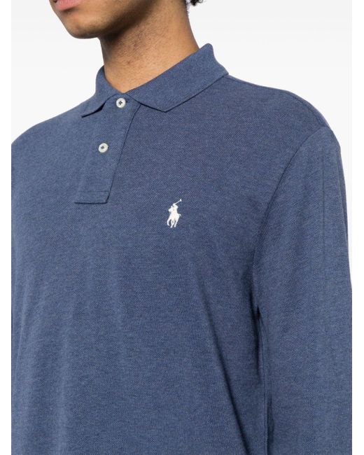 Polo Ralph Lauren Blue Polo Pony Cotton Polo Shirt for men