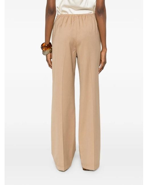Forte_forte White Bead-Embellished Wide-Leg Trousers