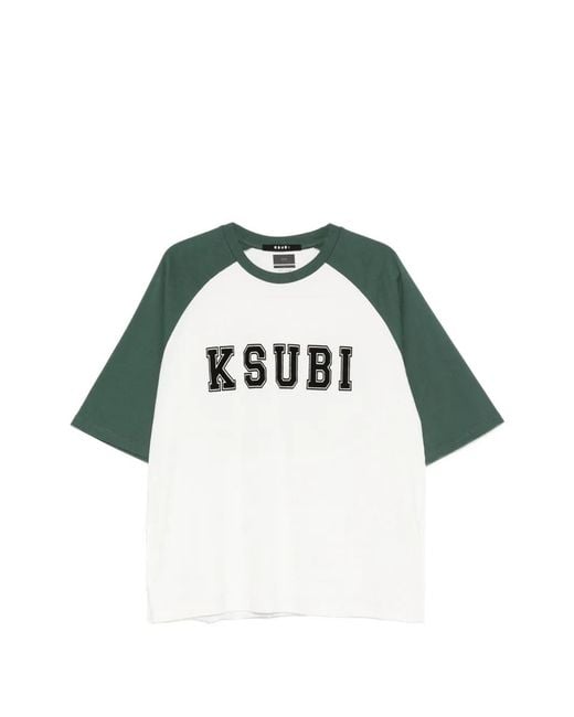 Ksubi Green 99 Biggie Raglan-Sleeve T-Shirt for men