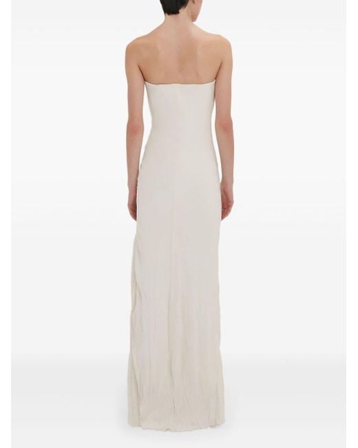 Victoria Beckham White Corset-Style Gown