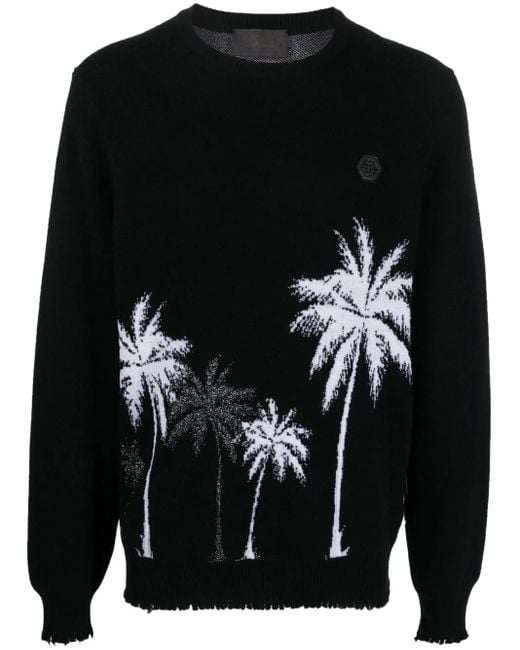 Philipp Plein Wollen Pullover in het Black voor heren