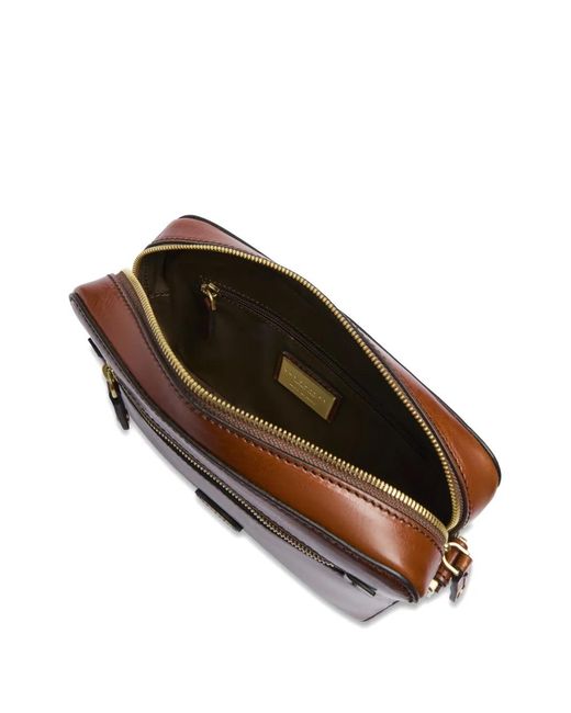 The Bridge Brown Story Zip-Front Leather Messenger Bag for men