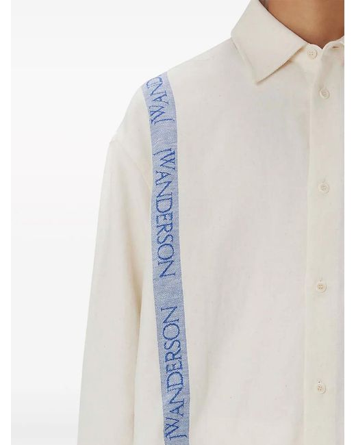 J.W. Anderson White Tea Towel Oversized Shirt for men