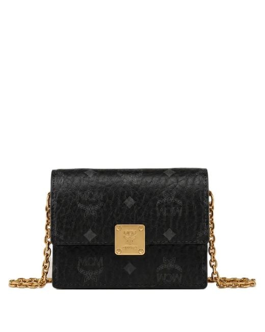 MCM Black Portefeuille À Logo Embossé