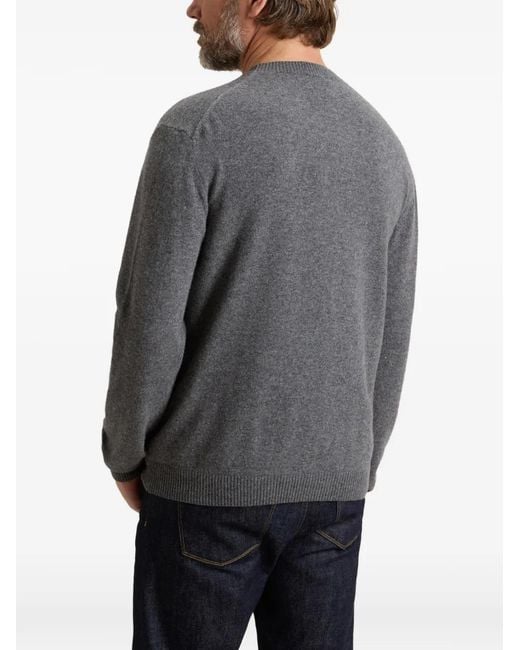 Woolrich Gray Crew-Neck Sweater for men