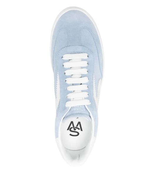 Stuart Weitzman White Suede Sneakers