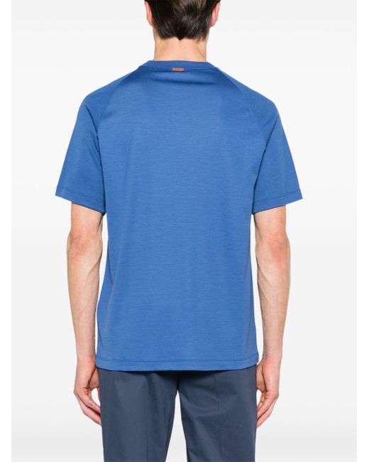 Zegna T-Shirt mit rundem Ausschnitt in Blue für Herren