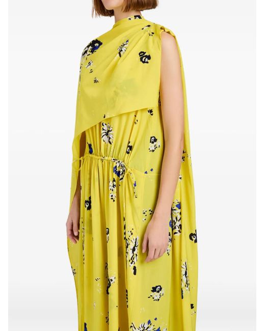 Proenza Schouler フローラル ドレス Yellow
