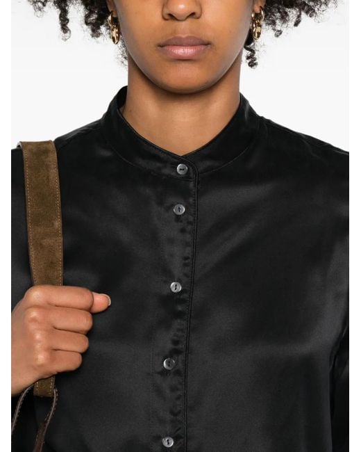 Pierre Louis Mascia Black Silk Shirt