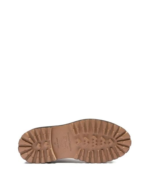 Officine Creative Brown Blossom Lace-Up Boots