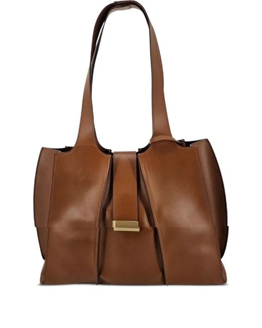 Roberto Festa Brown Medium Eloise Leather Shoulder Bag