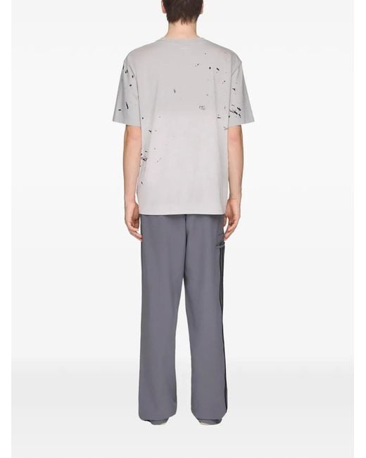 Song For The Mute Gray X Adidas 007 Logo-Embroidered Pintuck Trousers