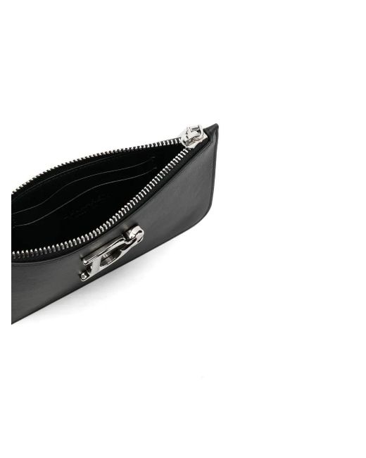 DSquared² Black Logo-Plaque Leather Purse
