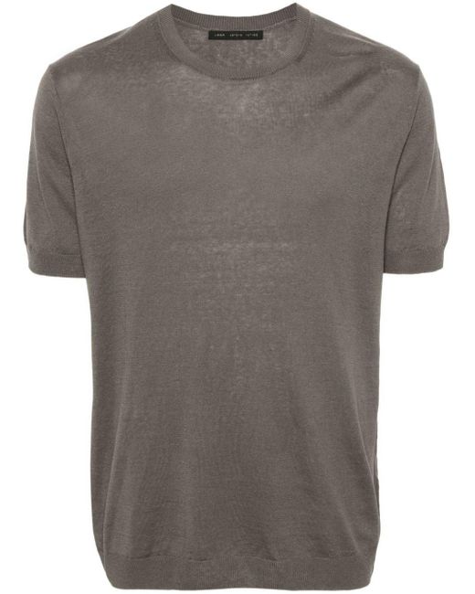 Low Brand Gestricktes T-Shirt in Gray für Herren