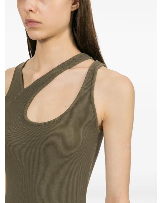 Halfboy Green Cutout Tank Top