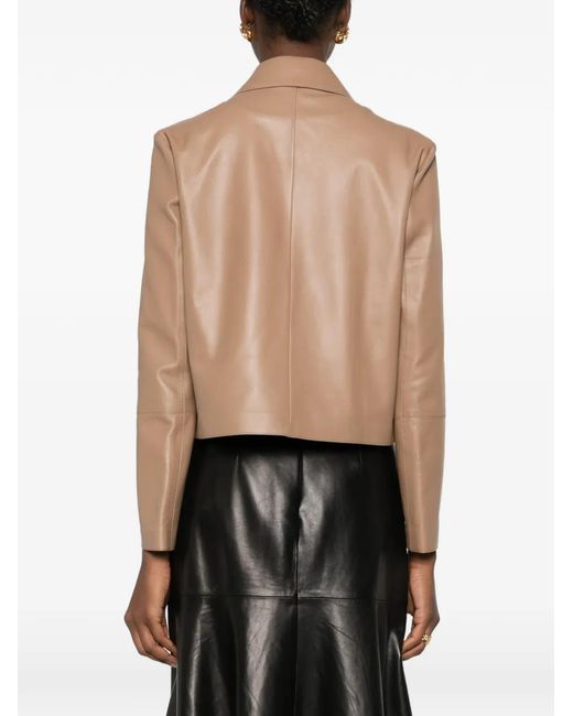 Arma Natural Emy Collar Leather Jacket