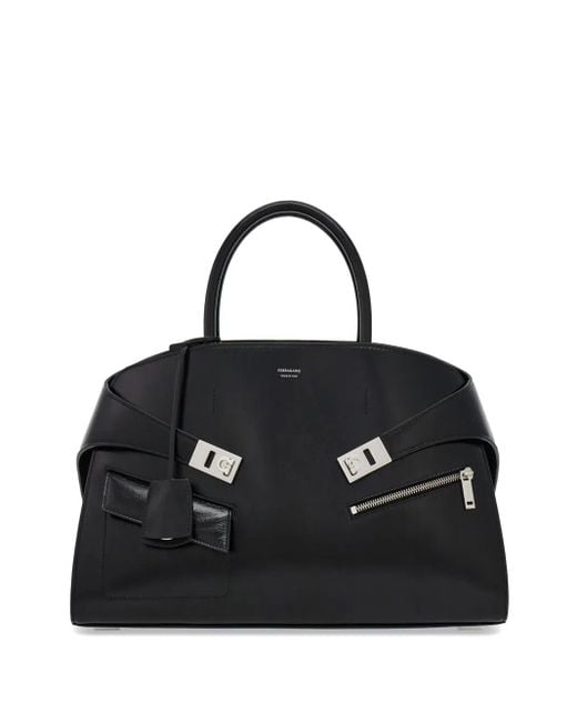 Ferragamo Black Mittelgroße Hug Handtasche