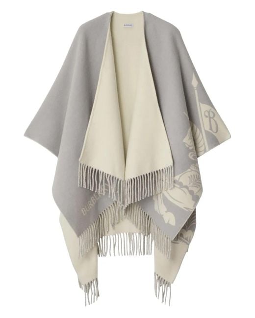 Burberry White Wool Blend Scarf