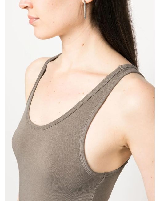 Thom Krom Gray Contrast-Stitching Top