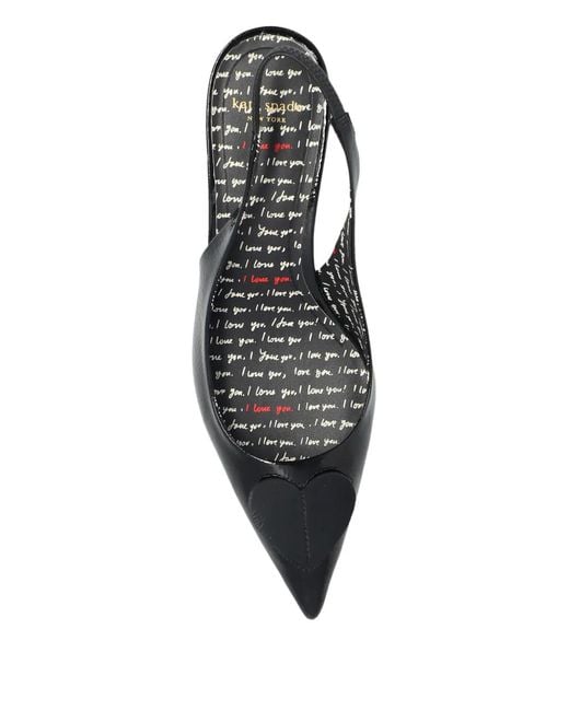 Kate Spade Black 60Mm Lover Heart-Detailed Heels