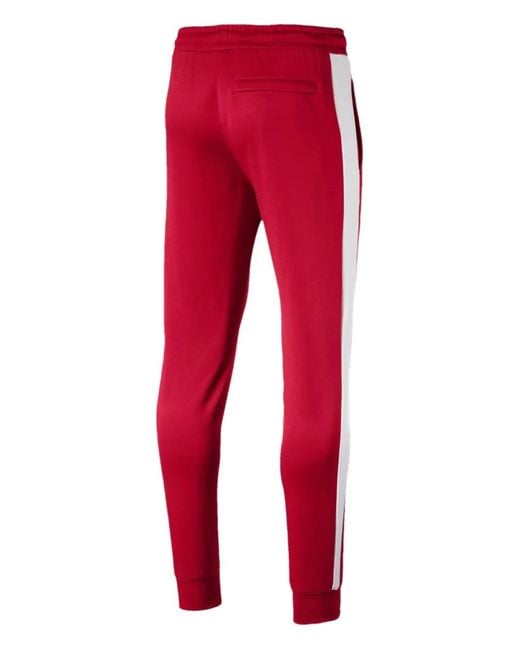 PUMA Red T7 Logo Track Pants for men