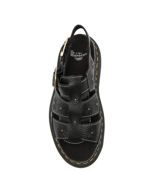 Dr. Martens Black Wrenlie Open Fl Milled Nappa