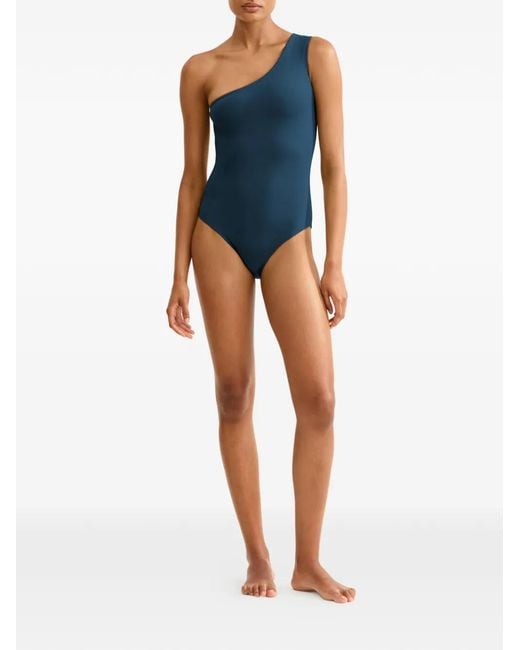 Eres Blue One-Shoulder High-Cut Swimsuit