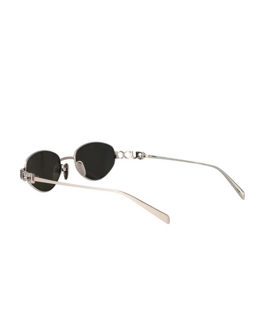 Gucci Metallic Oval-Frame Sunglasses