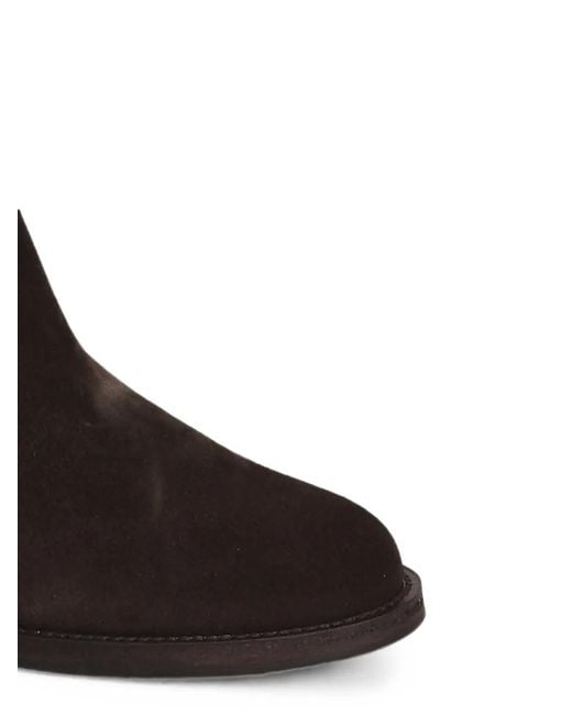 Via Roma 15 Black Inner-Wedge-Heel Knee-High Boots