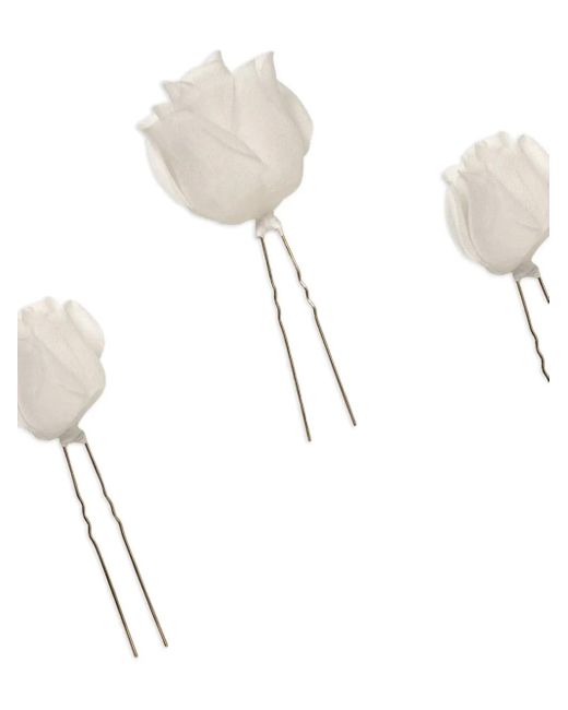 Jennifer Behr White Rosalia Hairpin