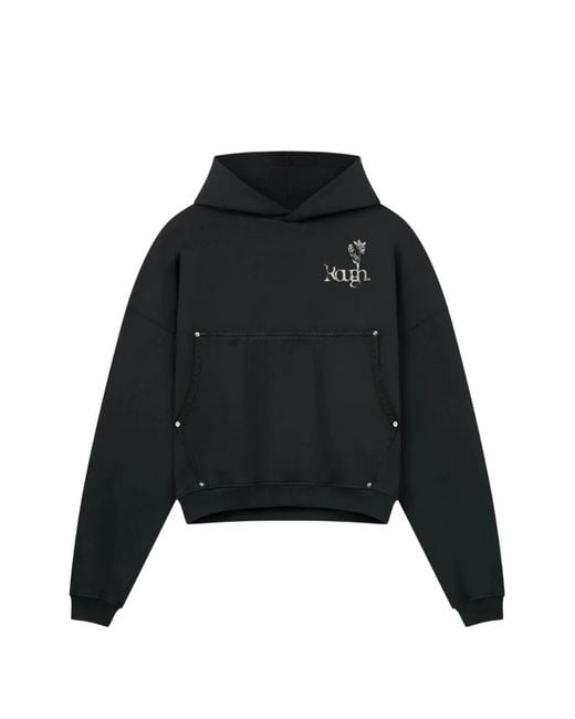 ROUGH Black Logo Hoodie for men