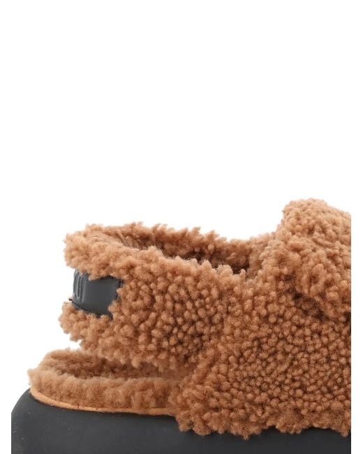 Moon Boot Brown Shealing Sandals for men