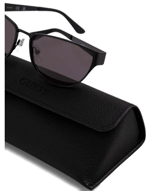 GUESS EYEWEAR Black Rectangle-Frame Sunglasses