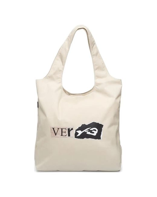 Y-3 White Graphi-Print Shoulder Bag