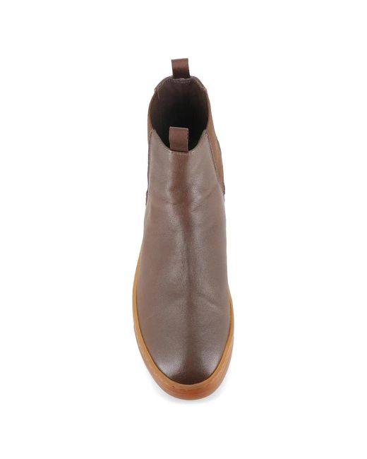 Officine Creative Brown Pull-Tab Leather Boots