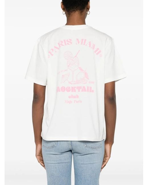 T-Shirt Con Logo di Maje in White