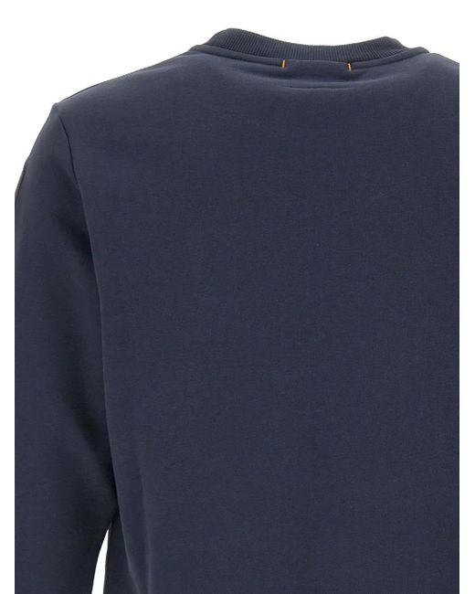 Parajumpers Blue Logo-Patch Sweatshirt for men