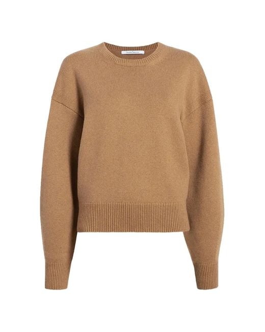 Another Tomorrow Natural Darted Cashmere Sweater